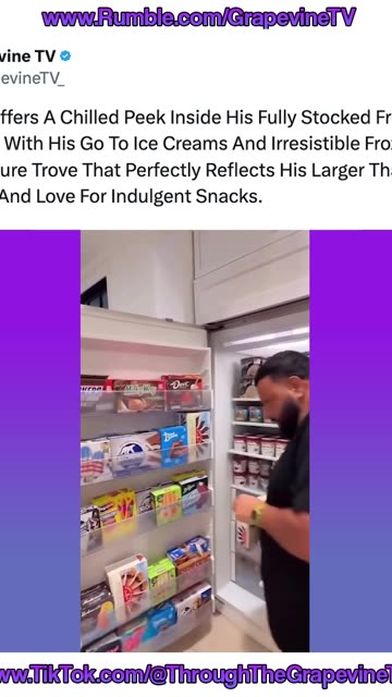 DJ Khaled Shows Off His Packed Freezer, Overflowing With His Favorite Ice Creams And Frozen Treats.