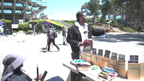 Muslim RUNS AWAY While VIOLENT Fanatic ATTACKS Christians!