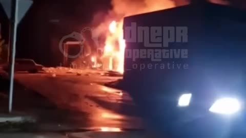 ATB supermarket is on fire after an enemy strike in Pokrovske