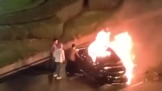 Luxury Chinese EV Electronicly Entombs Driver Inside Burning Vehicle in China