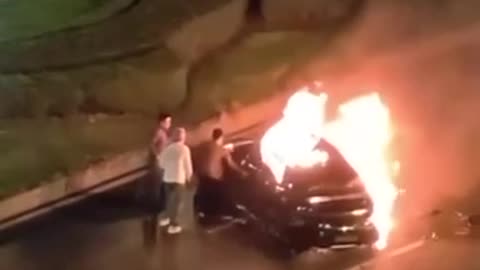 Luxury Chinese EV Electronicly Entombs Driver Inside Burning Vehicle in China