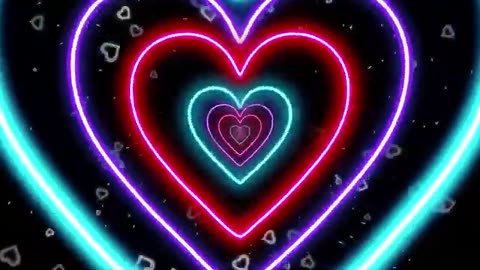 1222. Teal Purple and Pink heart tunnel loop💜 TV wallpaper screensaver 💜