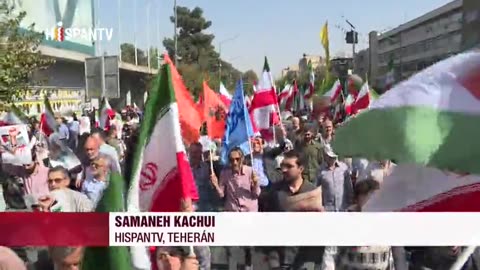 Iraníes marchan en apoyo a palestinos y por una paz duradera en Gaza