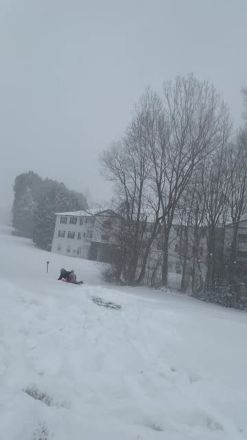 Man Tries Sledding With Pool Floaty