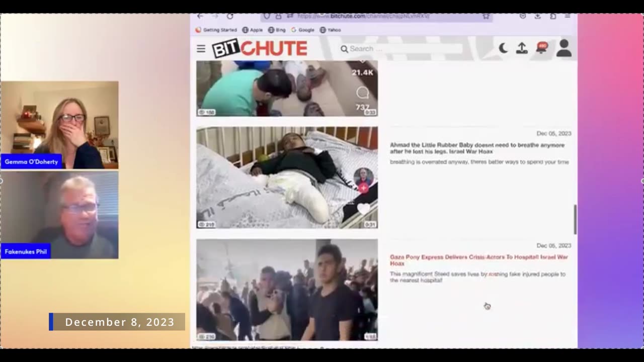 Fake Nukes Phil and Gemma O'Doherty mock traumatised Gazan children