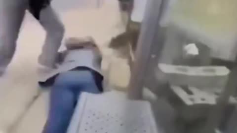 Woman with hijab attacks defenseless European girl in Stabroek. Why are they always so violent?