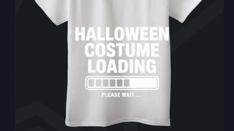 Cool Halloween Costume Loading Graphic Spooky Season Humor Design