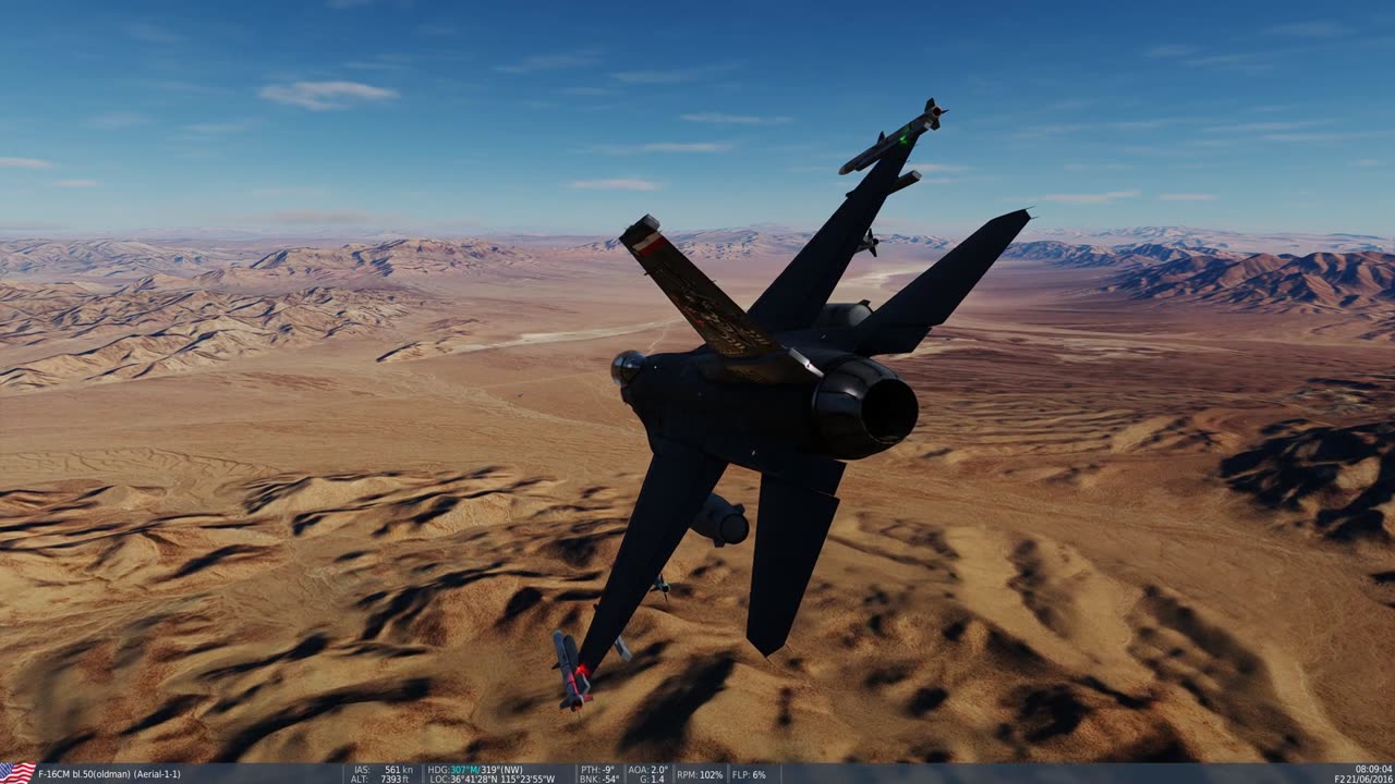 F-16c A/A engagement Flogger inbound