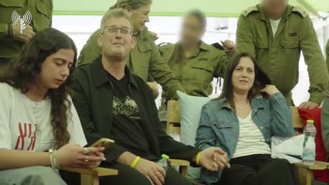 Matan Engerst's family watches the moments of bonding with the IDF