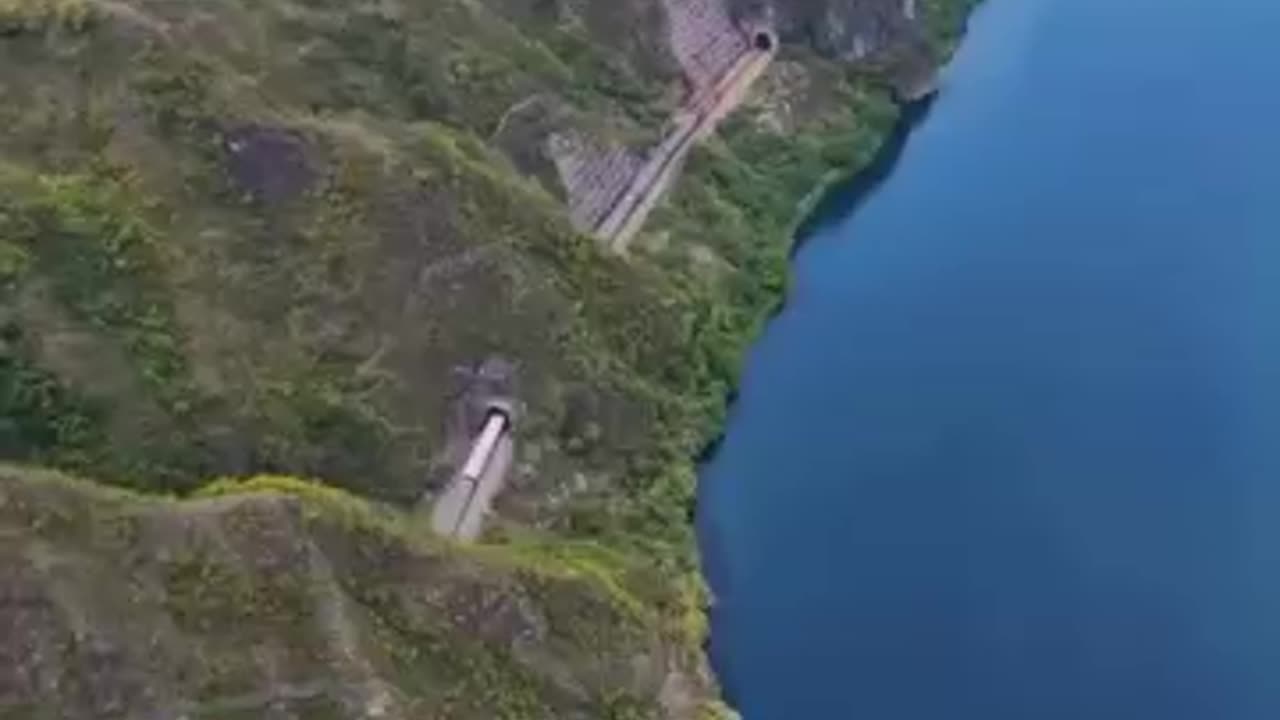 China railways galloping through mountains and caves