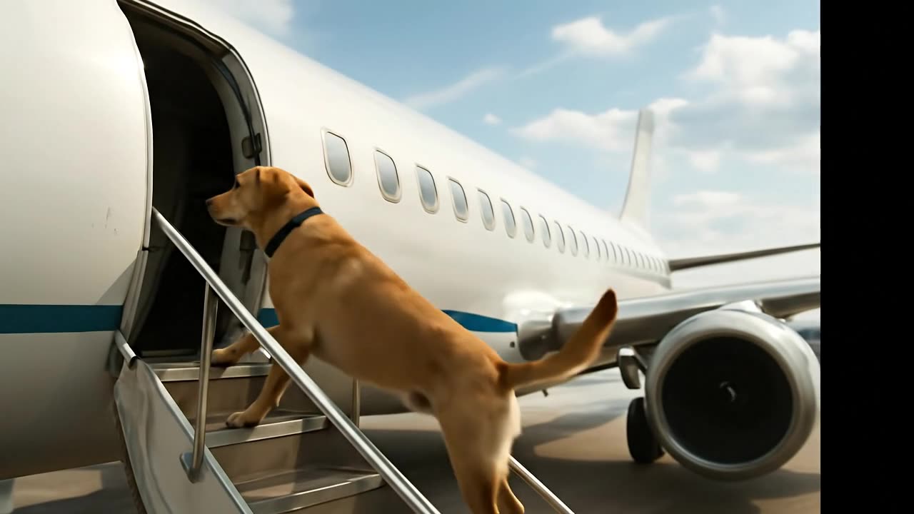 Dog Boards a Private Jet for the First Time!
