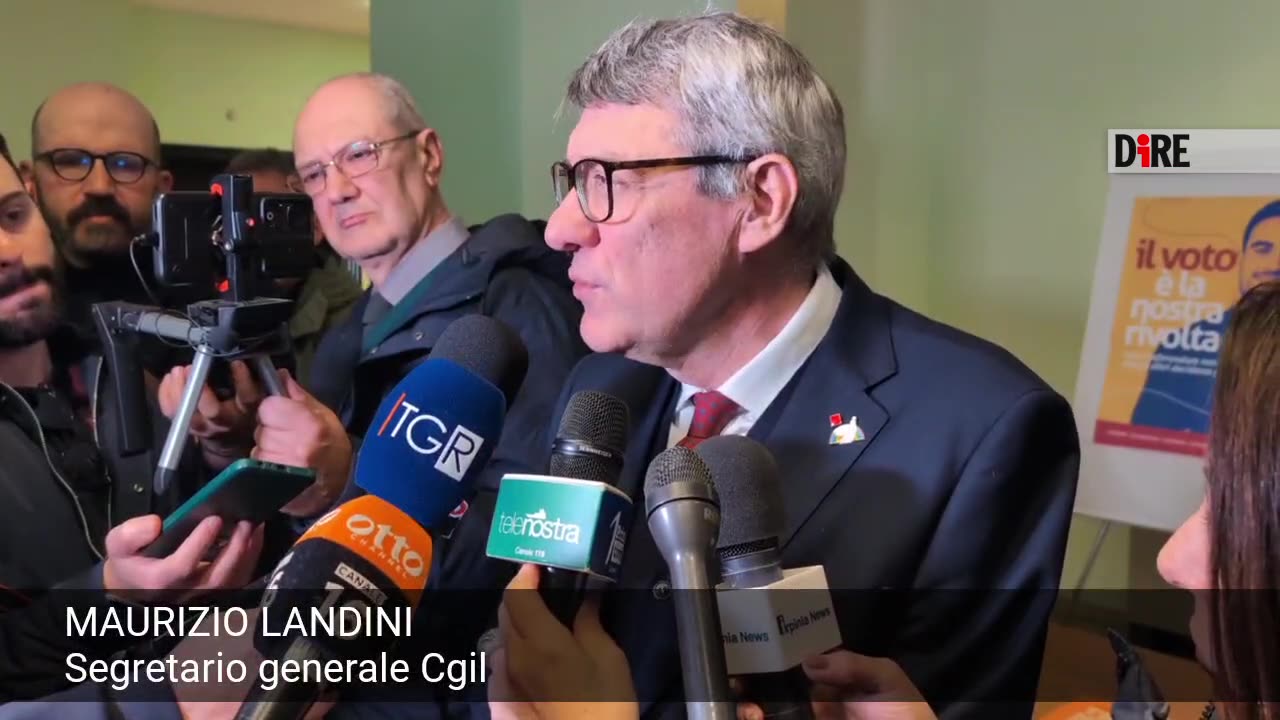 Napoli - CGIL. LANDINI: REFERENDUM NON CONTRO GOVERNO MA PER CAMBIARE COSE (07.03.25)