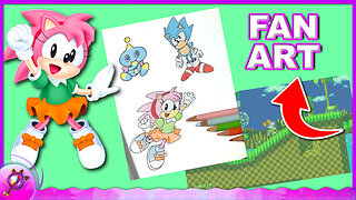 Drawing Amy Rose from Sonic the Hedgehog