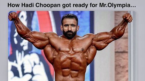 Hadi Choopan getting ready for Mr. Olympia