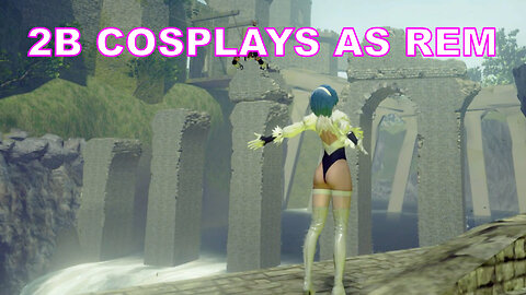 2B Cosplays as REM