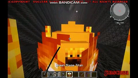 Minecraft mob battle blaze titan vs nuclear Joestar