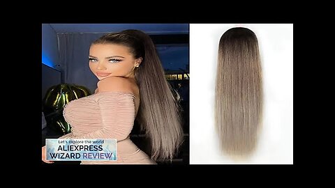 Straight Long Ponytail Hair Extension Clip in Synthetic Drawstring Ombre Blond Ponytail Review