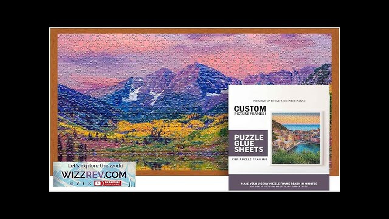 26.5x38.5 Puzzle Frame Kit with Glue Sheets Light Brown Traditional Picture Review