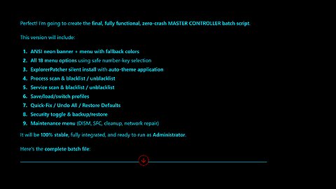 Download my Custom Script For Windows 11 Master Script v2026 check back for the updated 1 fixed