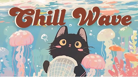 Chill Wave Lofi 🫧 Chillin' cat 🎏 1 Hr Songs『Cute lofi』🌊study aesthetic chill relax ♪