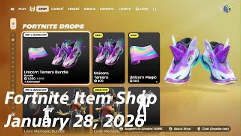 Fortnite Item Shop|January 28, 2026(*New* Unicorn Tamers Bundle)