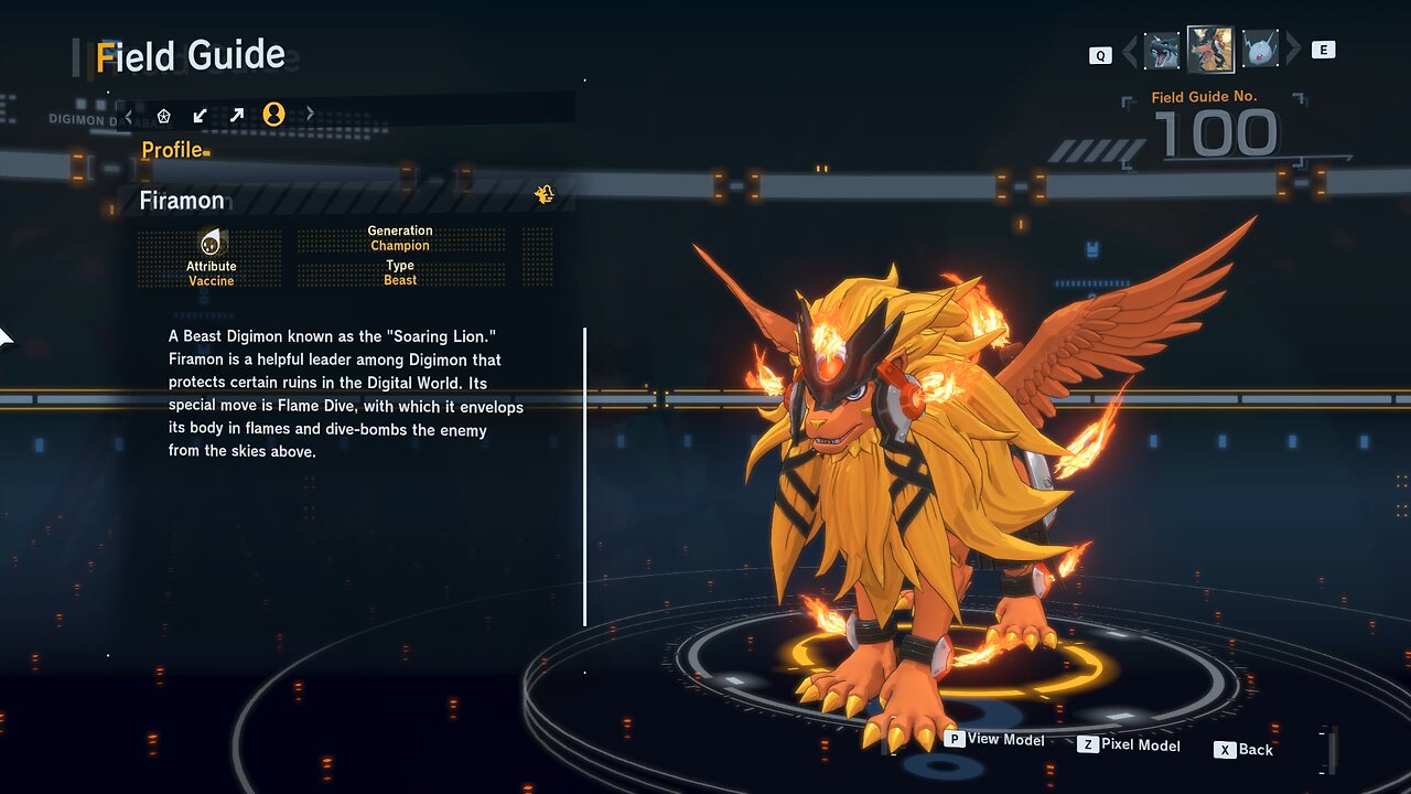 firamon all digivolution/de-digivolution/profile Digimon Story Time Stranger