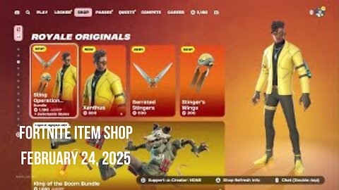 Fortnite Item Shop|February 24, 2025(*New* Sting Operation Bundle)