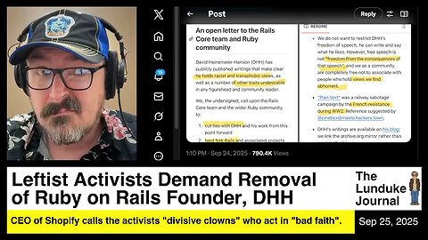 Leftist Activists Demand Removal of Ruby on Rails Founder, DHH 