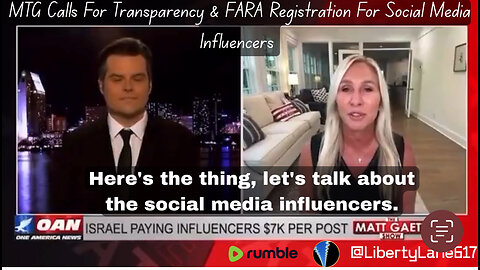 MTG Reminds Social Media Influencers They Must Register w/FARA if Taking Foreign $$$