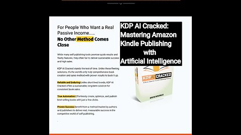 KDP AI Cracked Demo: Dominating Amazon Kindle Publishing with AI Tools