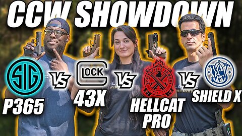 The CCW Showdown | S&W Shield X vs Sig P365 Macro vs Glock 43X vs Hellcat Pro