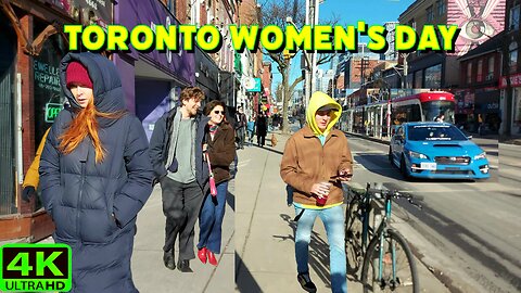 【4K】Downtown Toronto on International Women's Day Canada 🇨🇦