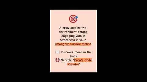 Awareness: The Crow’s Secret to Survival 🐦 | Crow's Code Qassim