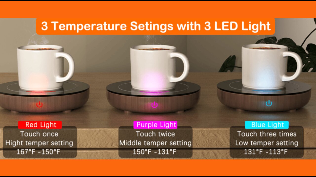Coffee Mug Warmer with Gravity