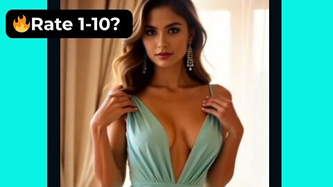 🔥 Rate This Pastel Green Deep-V Evening Dress 1-10? | Supermodel 4K