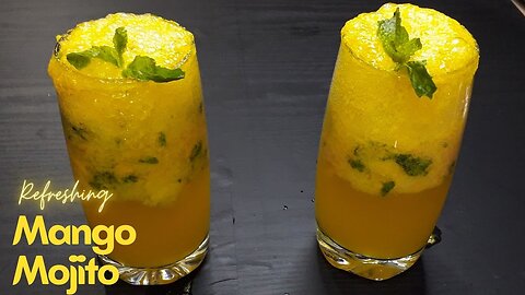 Frozen Mango Mojito A Refreshing and Healthy Drink! #HealthyDrinks #FrozenMangoMojito