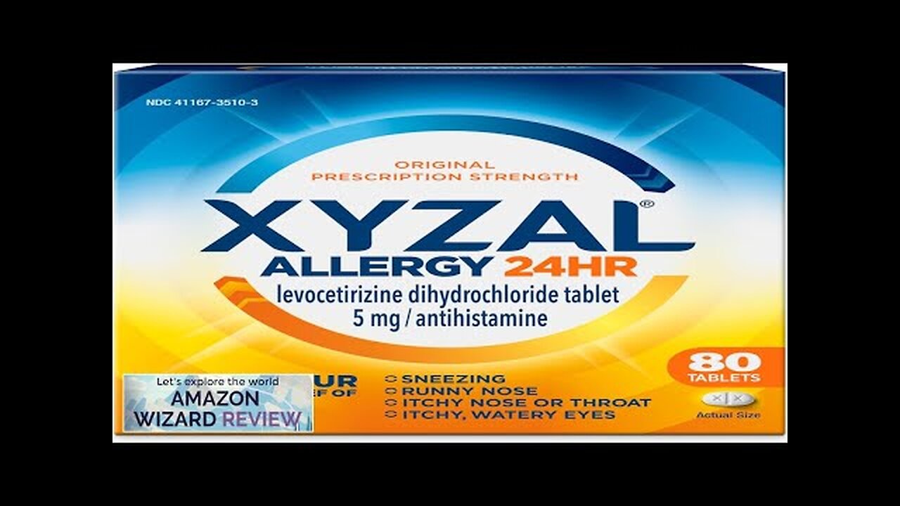 Xyzal Allergy Pills 24-Hour Allergy Relief 80-Count Original Prescription Strength Review