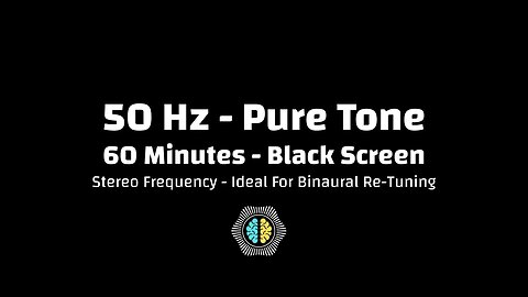 🔊 50 Hz Pure Tone | Strength & Energetic Alignment Frequency | 60 Minutes | Black Screen | Stereo