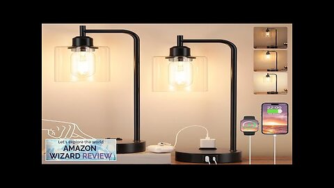 Industrial Touch Table Lamps for Bedrooms Set of 2 3-Way Dimmable Review