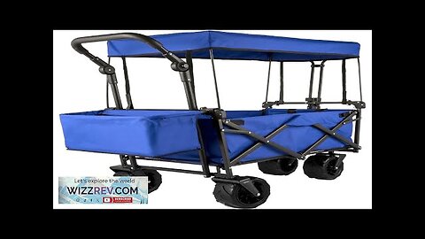 VEVOR Extra Large Collapsible Garden Cart with Removable Canopy Folding Wagon Utility Review