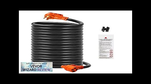 VEVOR 50ft RV Extension Cord Power Cord 50Amp NEMA 14-50R/NEMA 14-50P ETL Review