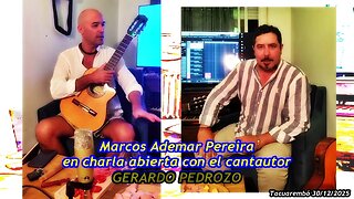Gerardo Pedrozo (cantautor tacuaremboense) en charla abierta con el comunicador Marcos Pereira
