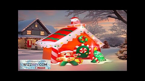 MGparty 7.5 FT Tall Christmas Inflatables Gingerbread House Built-in LED Lights Blow Review