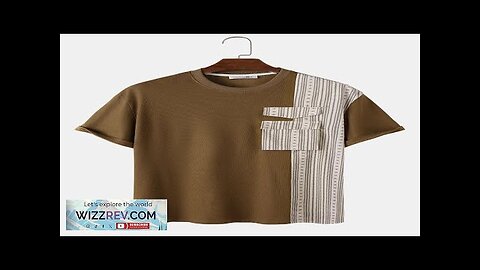 ChArmkpR Mens T-shirts Geometric Pattern Patchwork Flap Pocket Short Sleeve Tshirts Review