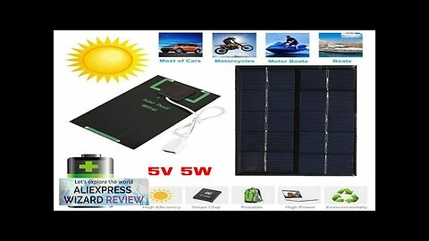 USB Solar Panel Outdoor 5W 5V Portable Solar Charger Pane Climbing Fast Review