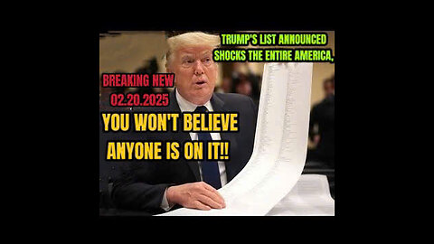 TRUMP'S LIST ANNOUNCED SHOCKS THE ENTIRE AMERICA, YOU WON'T BELIEVE ANYONE IS ON IT!!