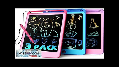 TEKFUN 3 Pack LCD Writing Tablet for Kids 8.5 Inch Blue+Pink+Purple Doodle Review