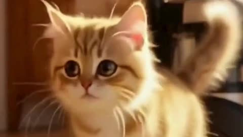 Fluffy Kitten’s First Vacuum Surprise! 🐱