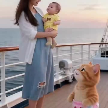 🐱 Brave Little Cat Rescues Drowning Baby! 💦 | Heartwarming Hero Story