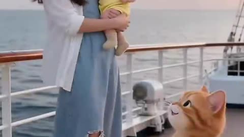 🐱 Brave Little Cat Rescues Drowning Baby! 💦 | Heartwarming Hero Story